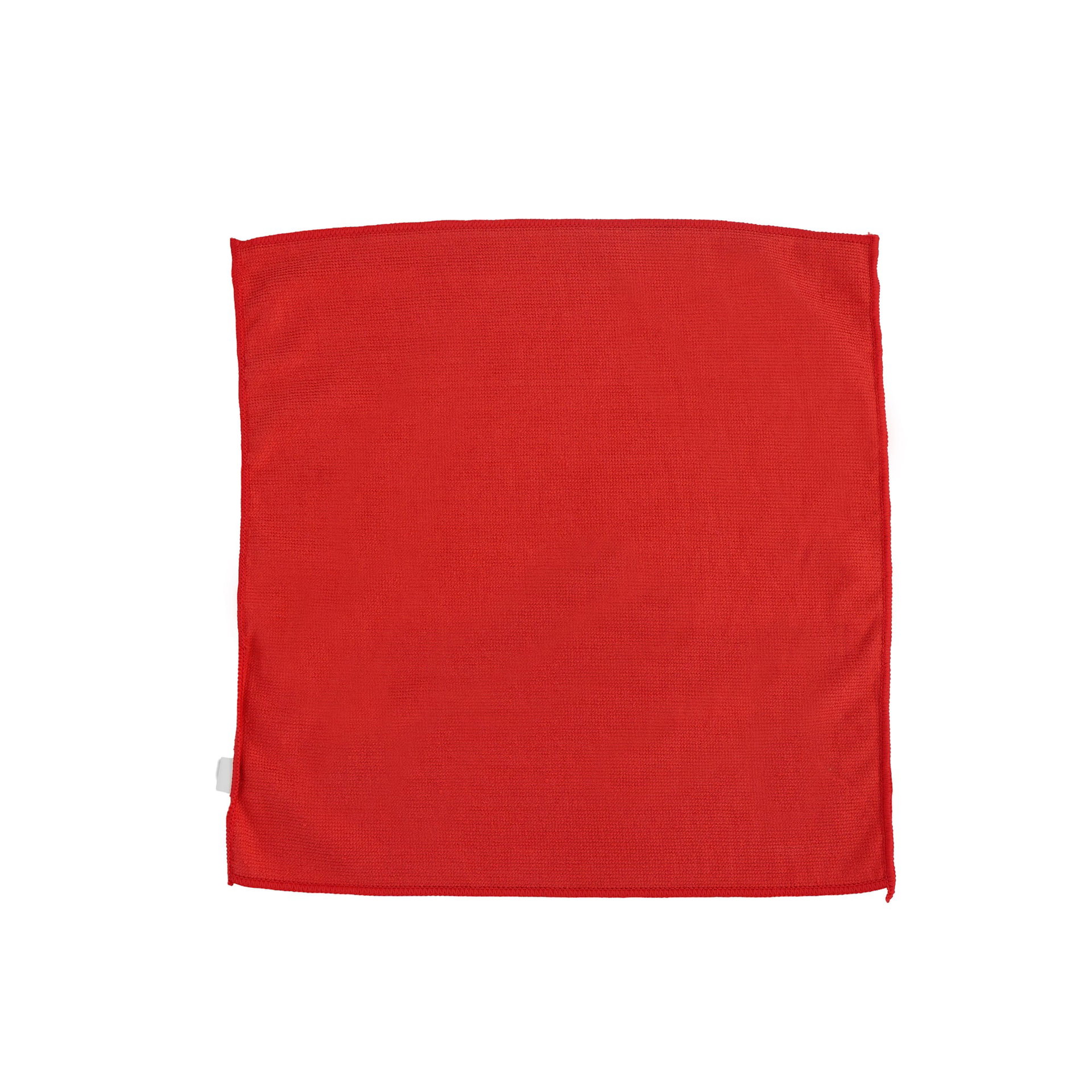 Mikrofasertuch Ziron Terry 40 × 40 — Rot · Karton: 25 Stk.