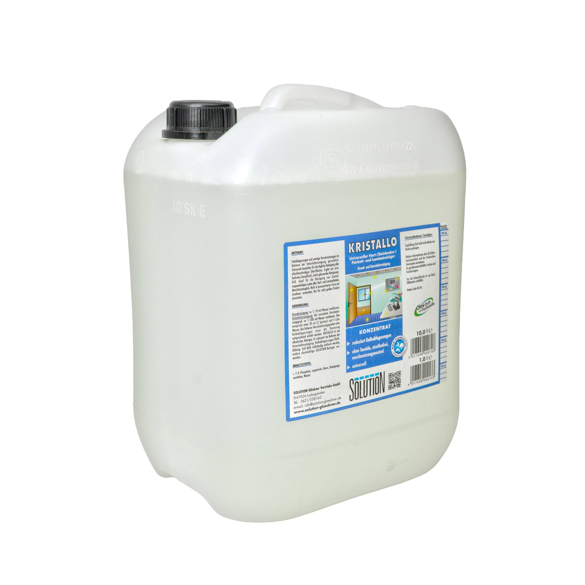 Solution Kristallo Unterhaltsreiniger 10 l — Kanister · Karton: 10 Stk.