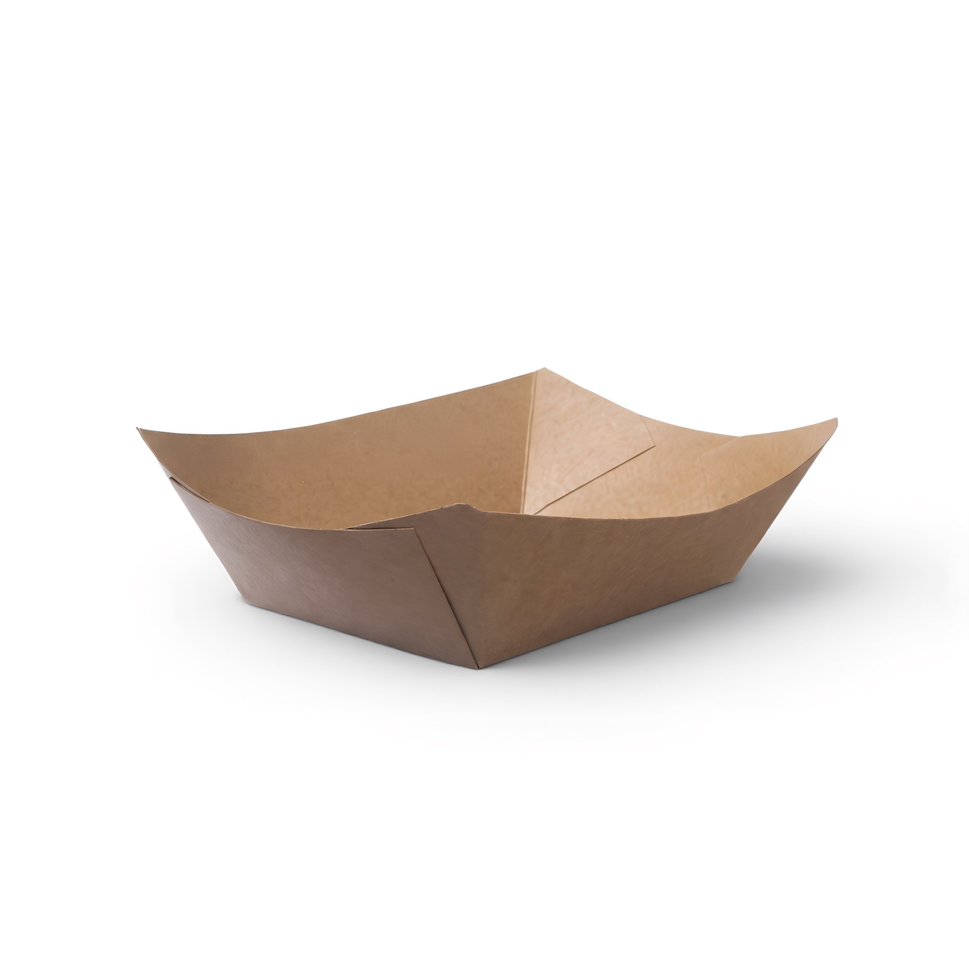 Snack Schale Natur 14 × 7 × 4,5 cm — Kraftpapier · Karton: 600 Stk.