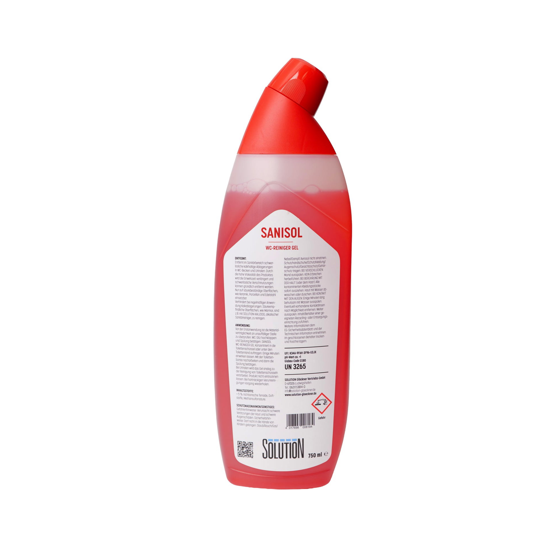 Solution Sanisol WC Reiniger Gel Frischduft — Karton: 4,5 Stk.