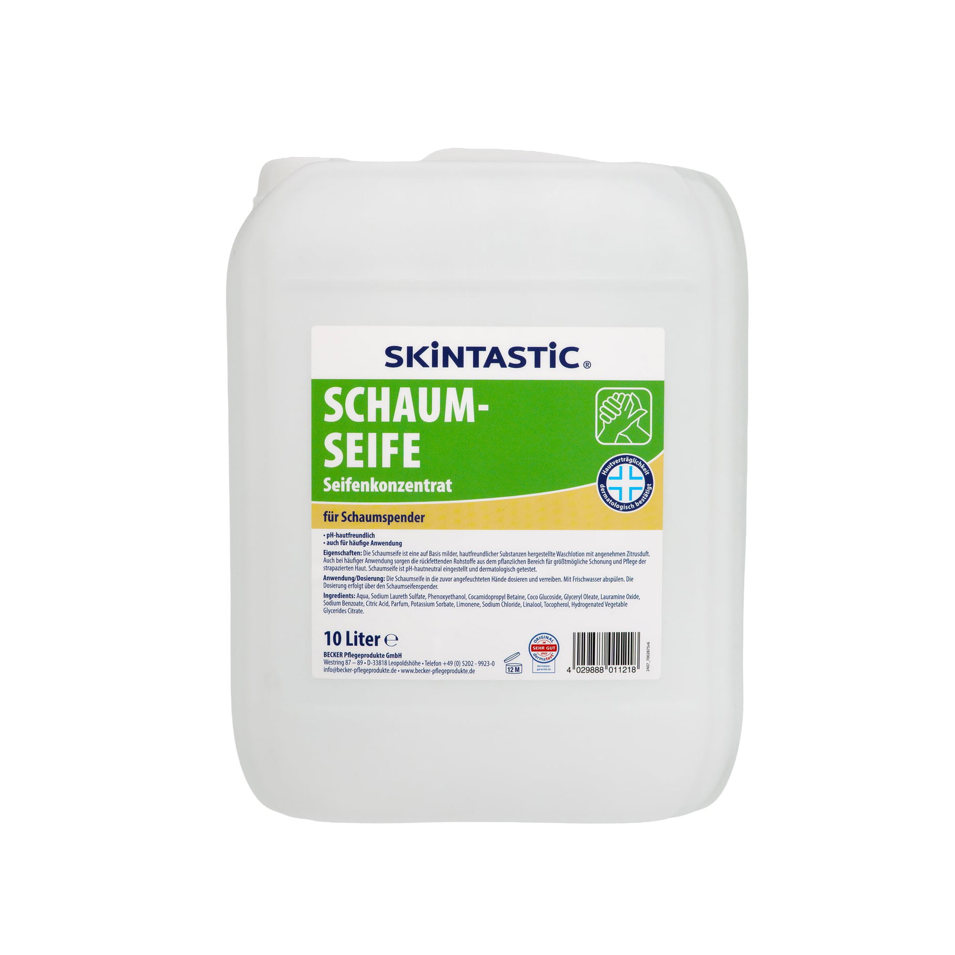 Solution Skintastic Schaumseife pH-hautneutral 10 l — Karton: 10 Stk.