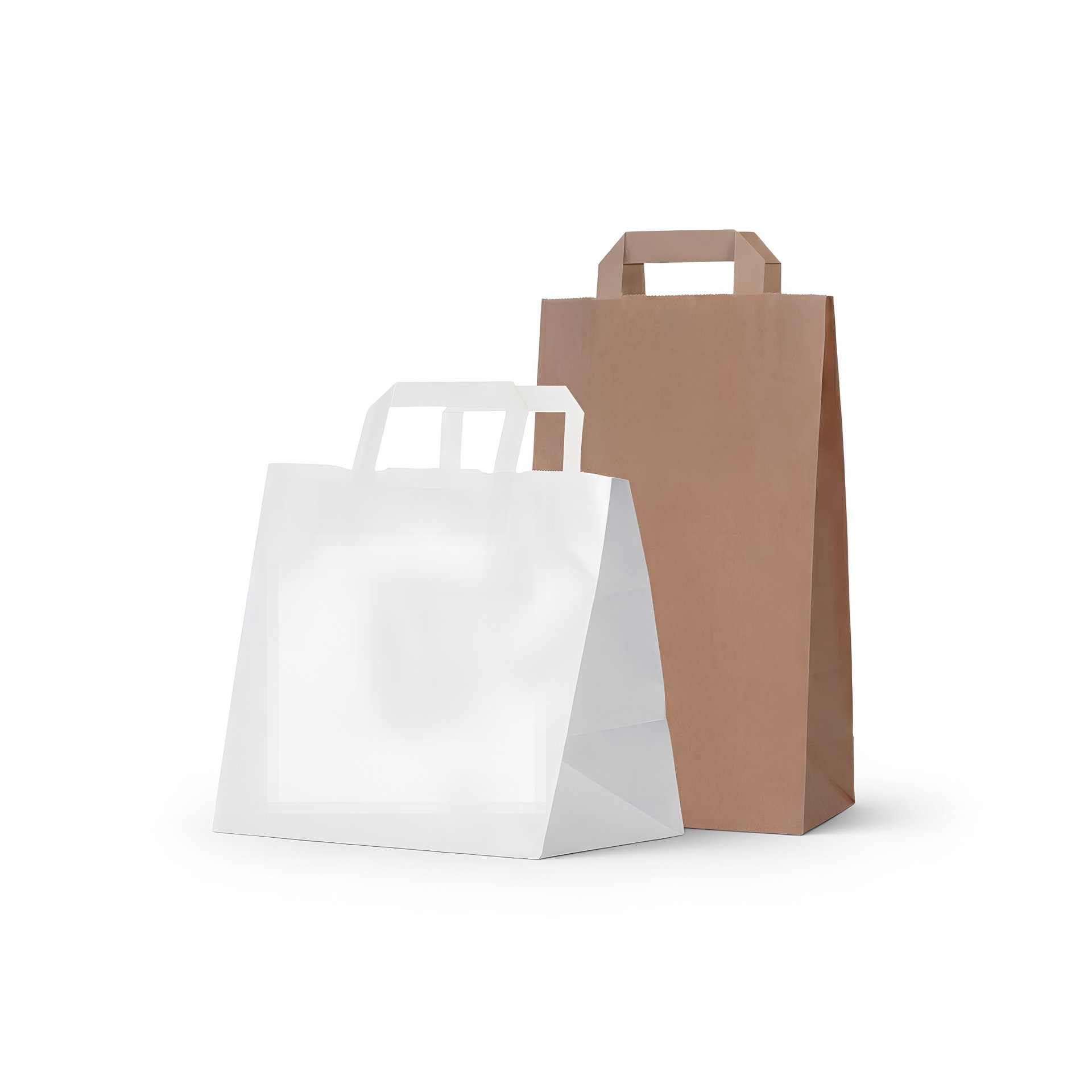 Papiertragetasche 26 × 17 × 26 cm — Braun · Karton: 300 Stk.