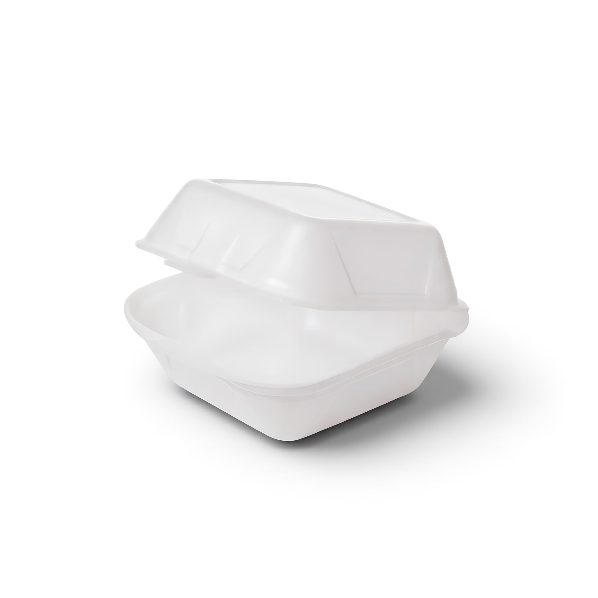 Hamburger-Box 15 × 16 × 8 cm — XPS · Weiß · Karton: 500 Stk.