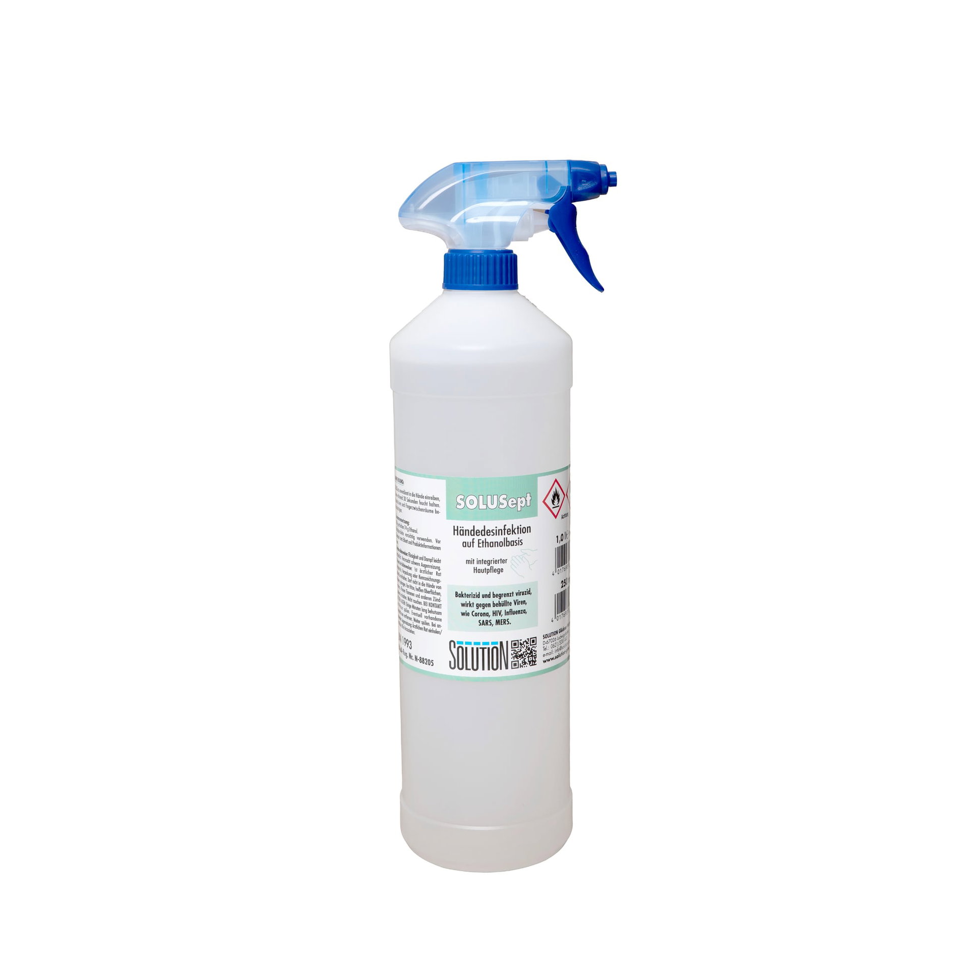 Solution SOLUSept Händedesinfektion 1 l — Mit Trigger-Sprühkopf