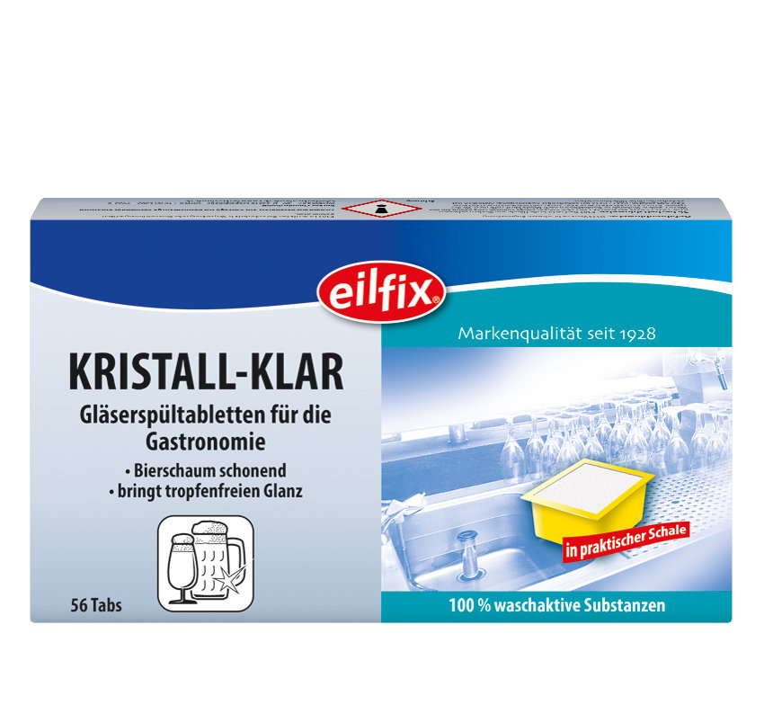 Eilfix Kristall-Klar Glas & Flächenreiniger 1 l — Fettlöseformel