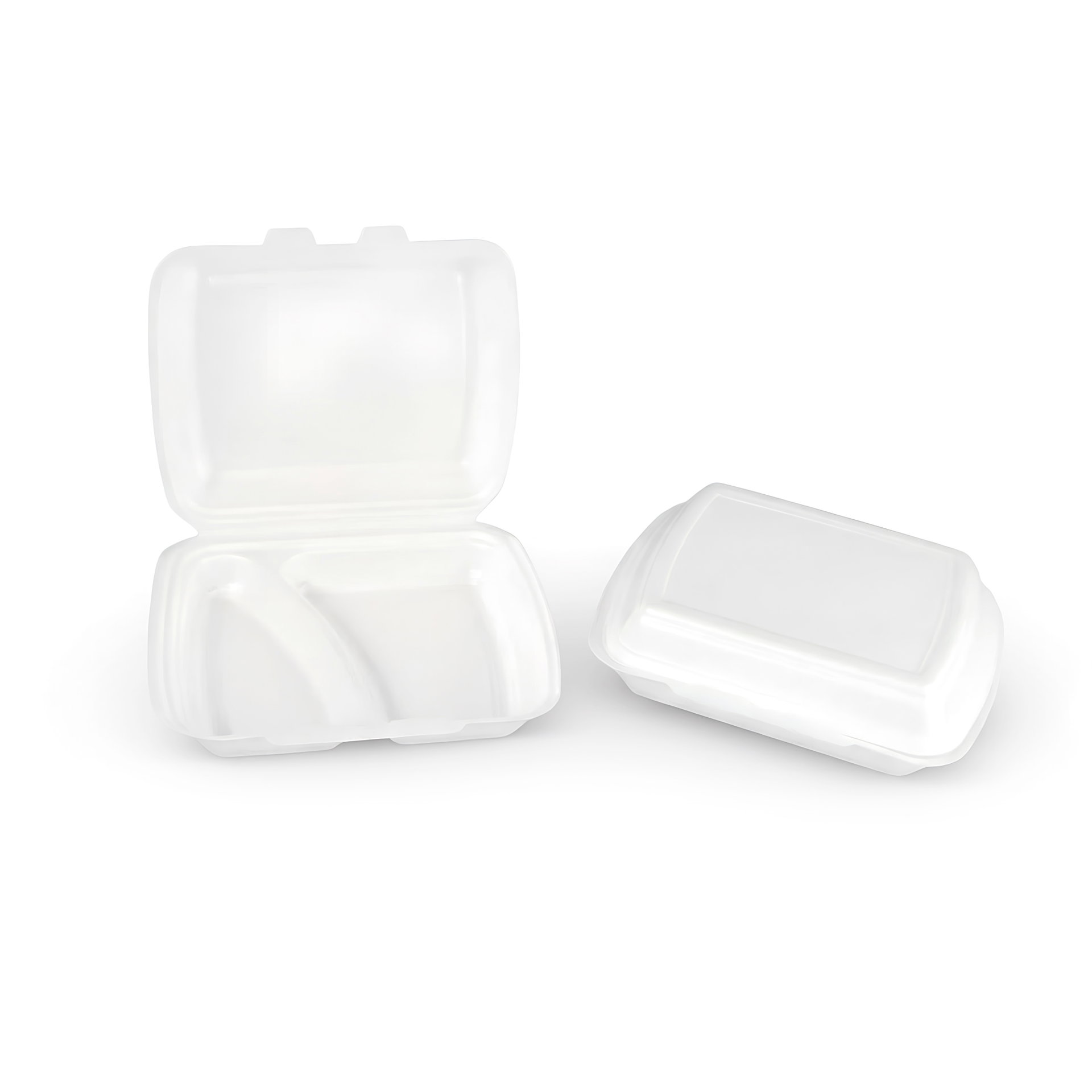 Menübox 2-geteilt — XPS · Weiß · Karton: 250 Stk.