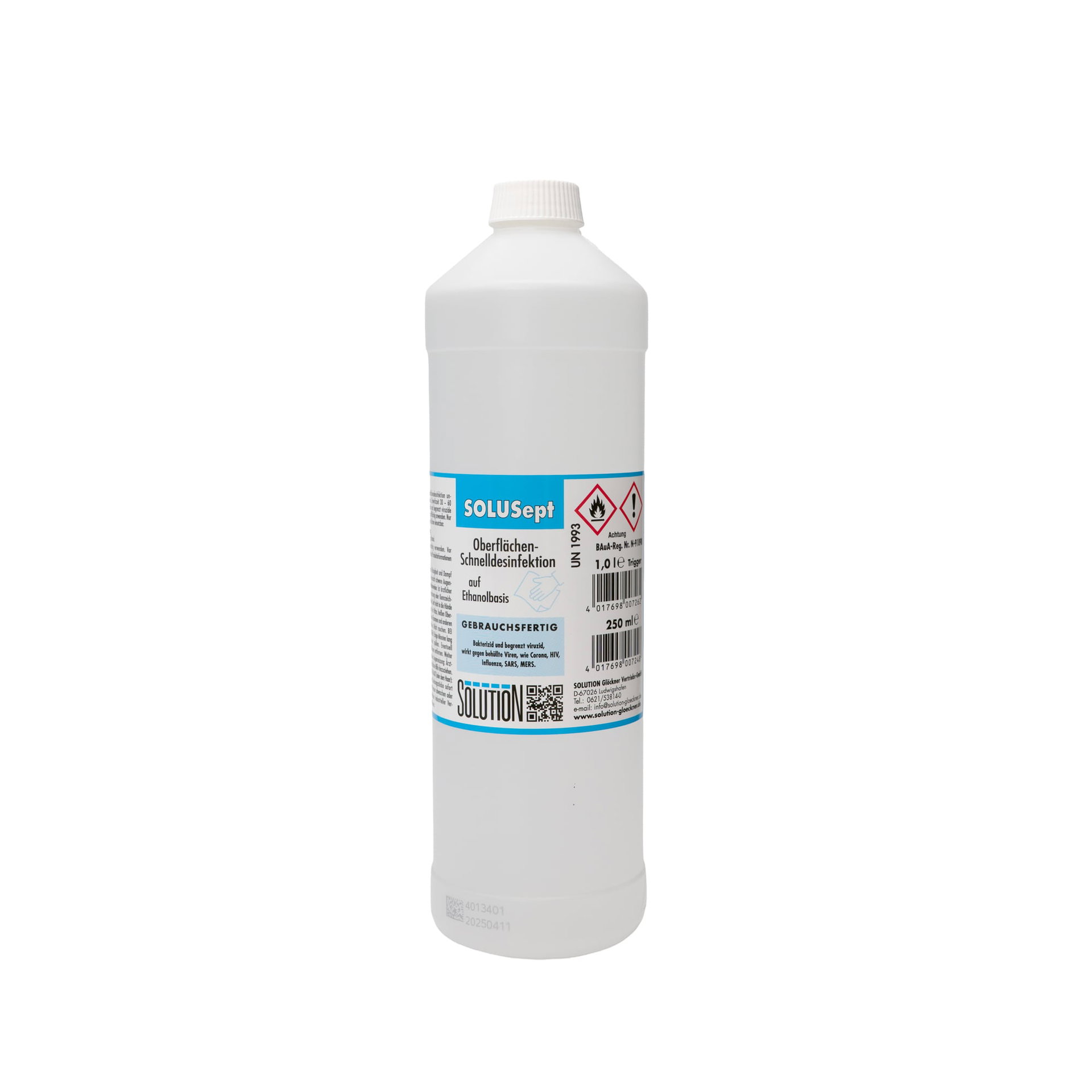 Solution SOLUSept Flächendesinfektion 1 l — Mit Pumpzerstäuber