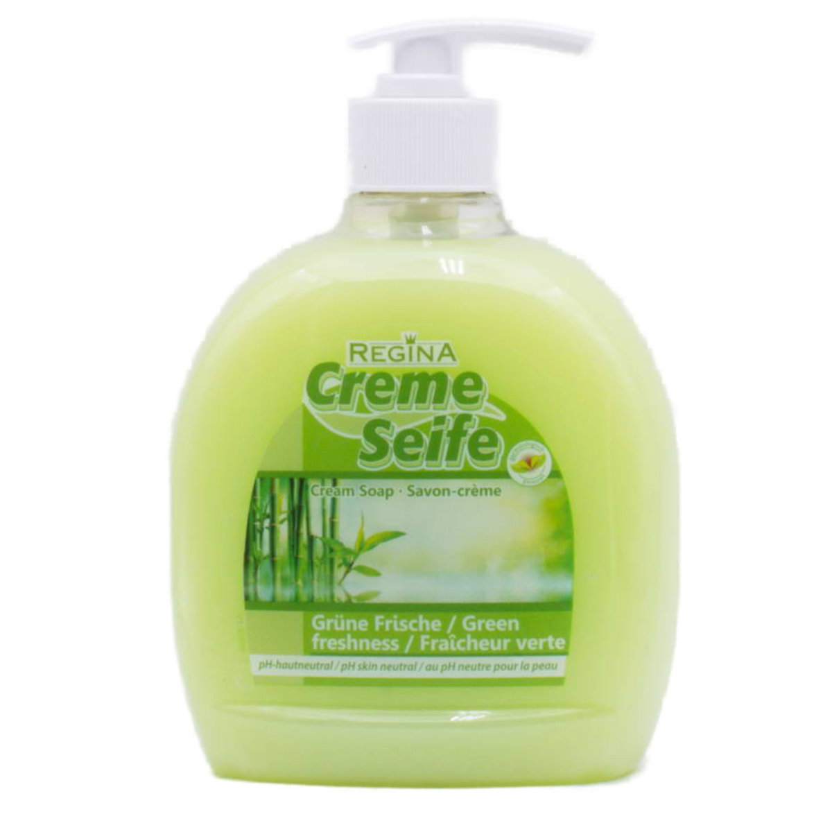 Regina Cremeseife 500 ml — Variante · Grüne Frische · Karton: 500 Stk.