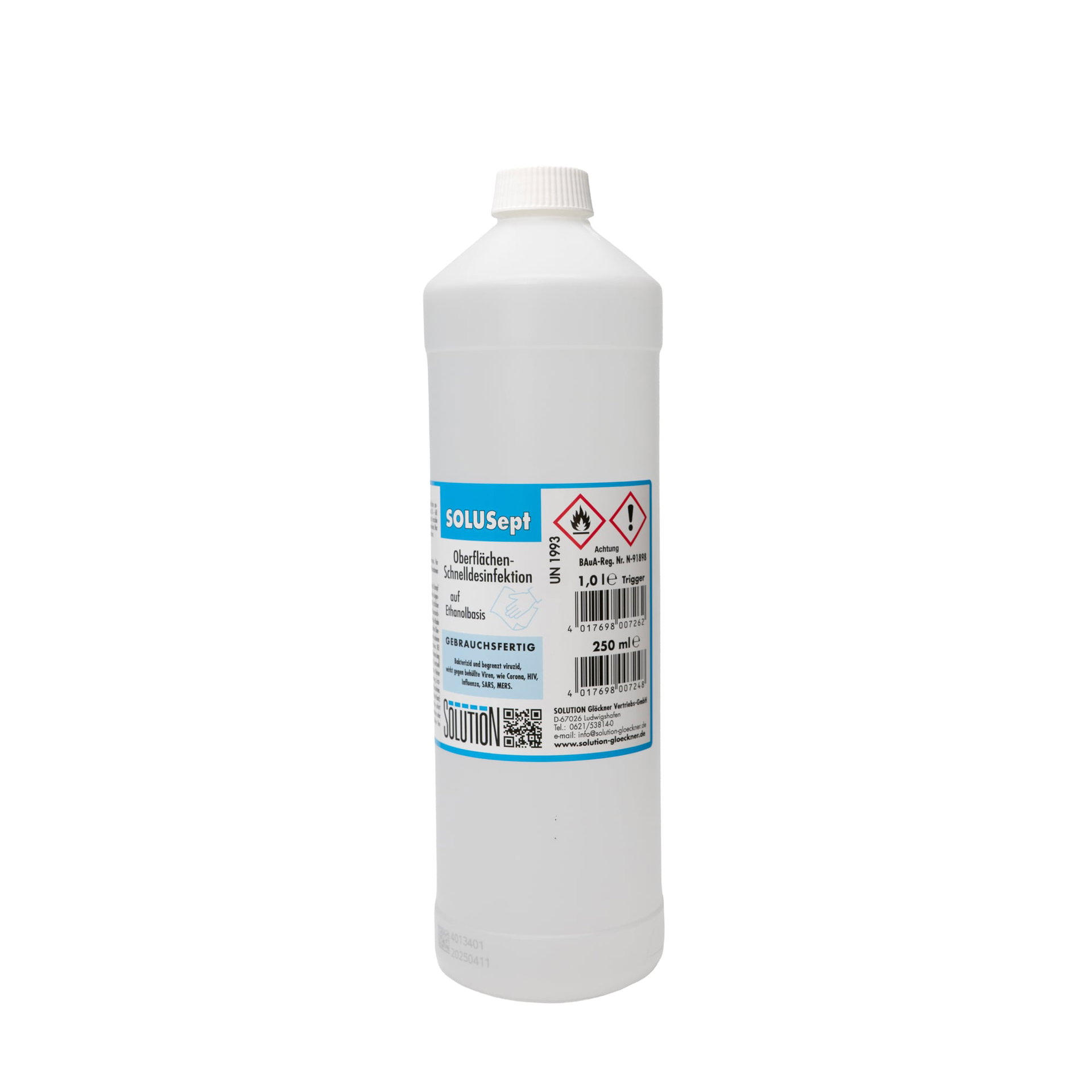 Solution SOLUSept Flächendesinfektion 1 l — Mit Pumpzerstäuber