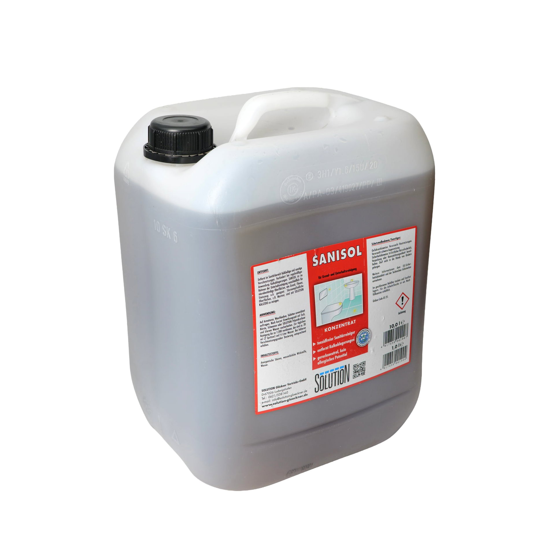 Solution Sanisol Sanitärreiniger 10 l — Karton: 10 Stk.